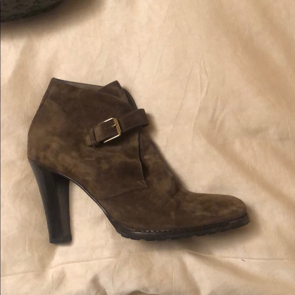 Ralph Lauren brown suede booties